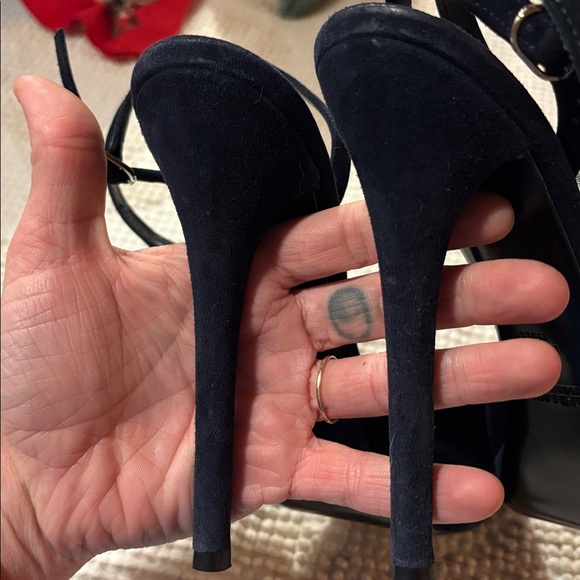 RALPH LAUREN Cecile Navy Kidsuede Heel - 7 - Picture 7 of 9